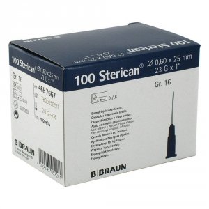 Naalden steriel Braun Sterican 23G x 1 blauw           100st