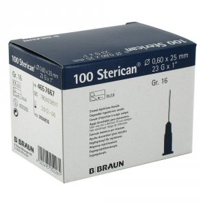Naalden steriel Braun Sterican 23G x 1 blauw        100st