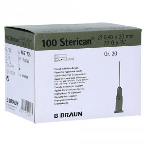 Naalden steriel Braun Sterican 27G x 3/4 grijs         100st