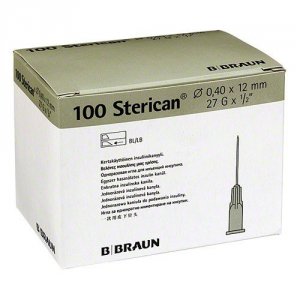 Naalden steriel Braun Sterican 27G x 1/2 grijs         100st