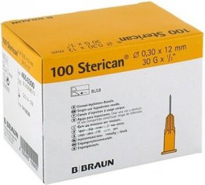 Naalden steriel Braun Sterican 30G x 1/2 geel          100st