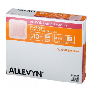 Allevyn gentle border lite 7,5x7,5 cm                   10st