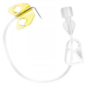 Winged Surecan Acces Port-a-cath naald 20Gx25mm geel    1st