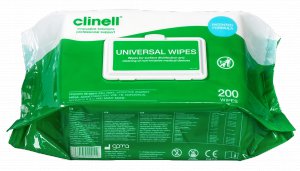 Clinell universele doekjes 22x27.5cm clipverpakking    200st