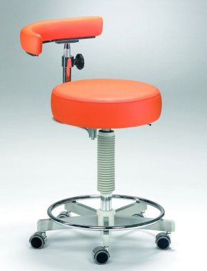 Tabouret coburg Dentalift 11001 op wielen met voetring, hand