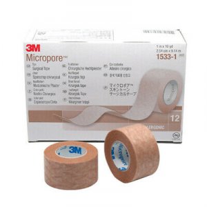 Micropore 2.50cm huidskleur                       12 rollen