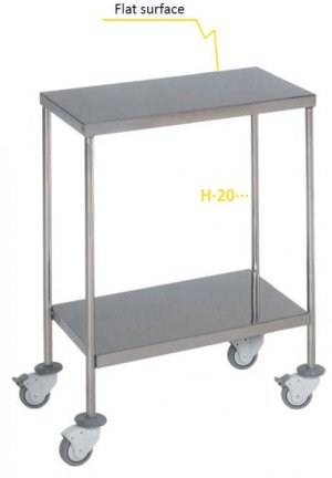 inox roltafel vlak blad