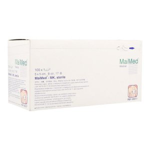 MaiMed compressen 5x5 8-ply steriel per 1 verpakt 100x1st