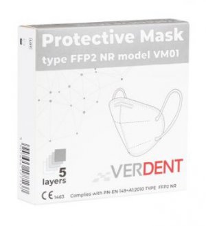 VERDENT FFP2 masker zwart met oorlus                     5st