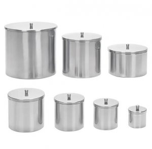 Wattedoos inox 8x8cm (dia. x H) 1st