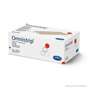 OMNISTRIP 6mmx38mm wondhechtstrips beige, huidskleur  50x6st