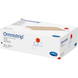 OMNISTRIP 25mmx127mm wondhechtstrip beige, huidskleur 50x4st