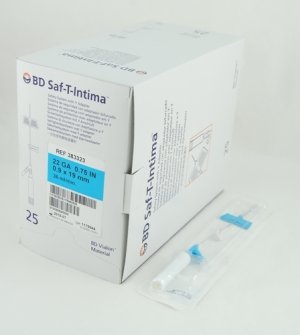 BD Safe-T-Intima with Y ADAPTER BLUE 22Gx0.75           25st