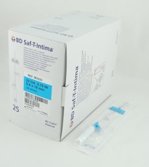 BD Safe-T-Intima with Y ADAPTER BLUE 22Gx0.75           25st
