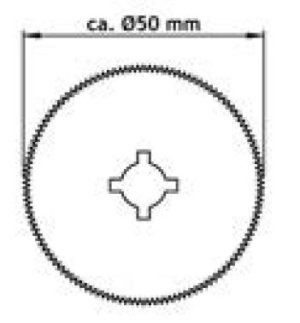 Saw blade standard 50mm dia voor klassieke gips          1st