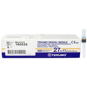 Terumo naalden dentaal 27G long 0.4x35mm grijs-blauw  100st