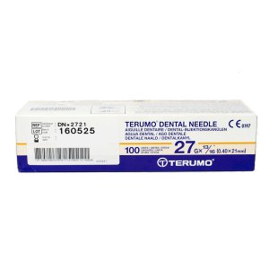 Terumo naalden dentaal 27G short 0.4x21mm grijs-blauw 100st