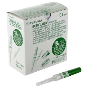 Iv catheter Surflash 18Gx1 1/4 GROEN (1,3mmx32mm)       50st