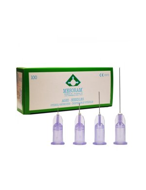 Micro-injectie MESORAM naalden 30G PAARS 0,30x4mm      100st