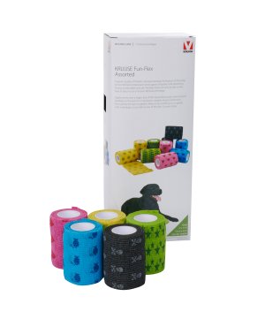 KRUUSE Fun-flex cohesief bandage assorted 7,5cm        10st