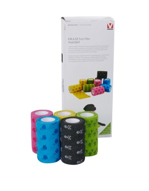 KRUUSE Fun-flex cohesief bandage assorted 10cm         10st