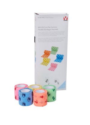 KRUUSE Fun-flex cohesief bandage summer assorted 5cm    10st