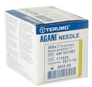 Naalden Terumo AGANI 30G 1/2 geel 13mm                 100st