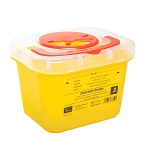 Naaldencontainer SHARPS 3l B20xH13xD16cm   1st