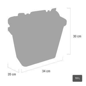 Naaldencontainer SHARPS 10l B34xH30xD20cm   1st