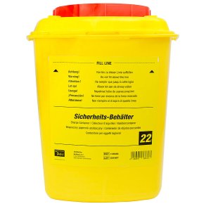 Naaldencontainer SHARPS 22l B34xH38xD31cm  1st