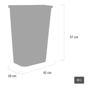 Naaldencontainer SHARPS 48l B42xH57xD29cm  1st