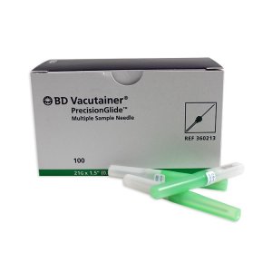 BD Vacutainer PrecisionGlide 21Gx1,5 (0,8x38mm) GROEN 100st