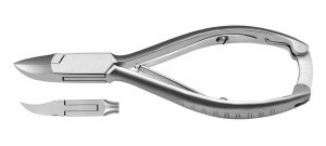 Nail clipper, Nageltang 14cm gebogen concave met springveer