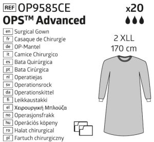 OPS Advanced Medline OK-jas standaard 2XLL 170 cm      20st