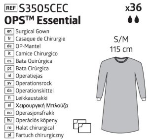 OPS essential OK-Jas Standaard S/M 115cm waterafstotend 36st