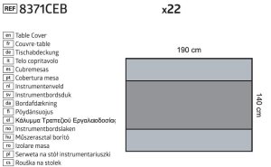 Medline instrumentenveld verstevigd 140x190cm, 50μm   22st