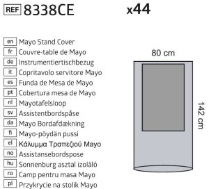 Medline mayo overtrek verstevigd 80x142cm              44st