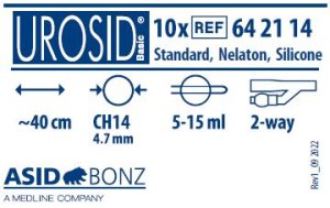 Medline UROSID siliconen foleykatheter nelaton CH14 10st