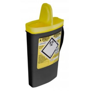 Naaldcontainer sharpsafe 0.45L met opening voor afkoppeling