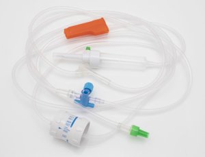 Infuusset 280cm met Y bijspuitpunt, 3weg, debietregelaar 1st