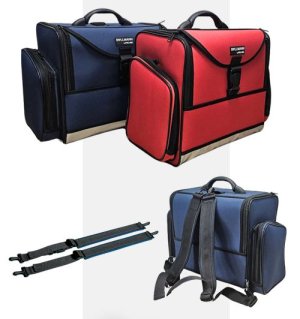 Tas The Alternative met schouderbeugels blauw polymousse