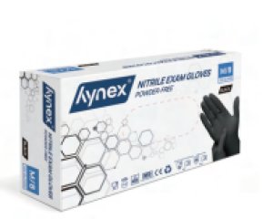 Handschoenen Hynex nitril poedervrij zwart (3,5gr)