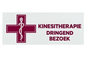 Kenteken wagen bezoekplaat- Kinesitherapie dringend bezoek