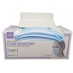 Mondmaskers  Medline Type IIR met oorlus blauw