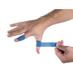 Detectaplast elastische blauwe lange vingerpleisters 2x18cm